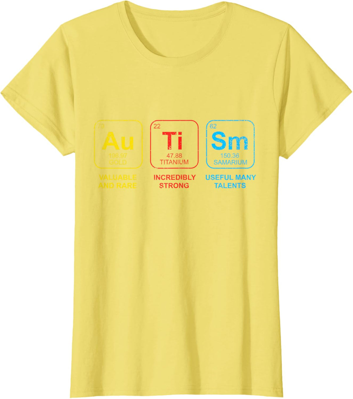 Autism Awareness Women Men Kids Elements Periodic Table ASD