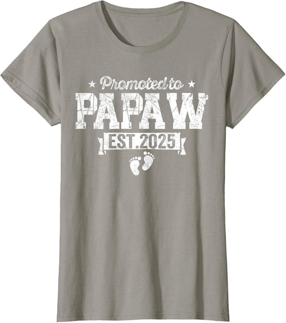 Retro Promoted To Papaw 2025 New Papaw First Father's Day T-Shirt, Small, Black