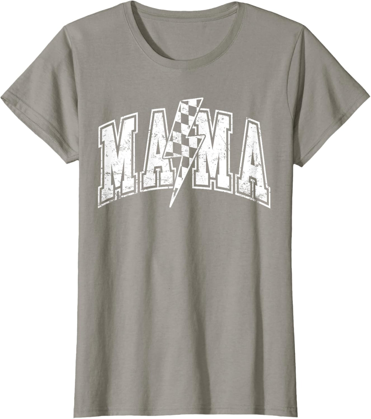 Mama Lightning Bolt Checkered Varsity Mom Women Mother's Day Mother Shirt