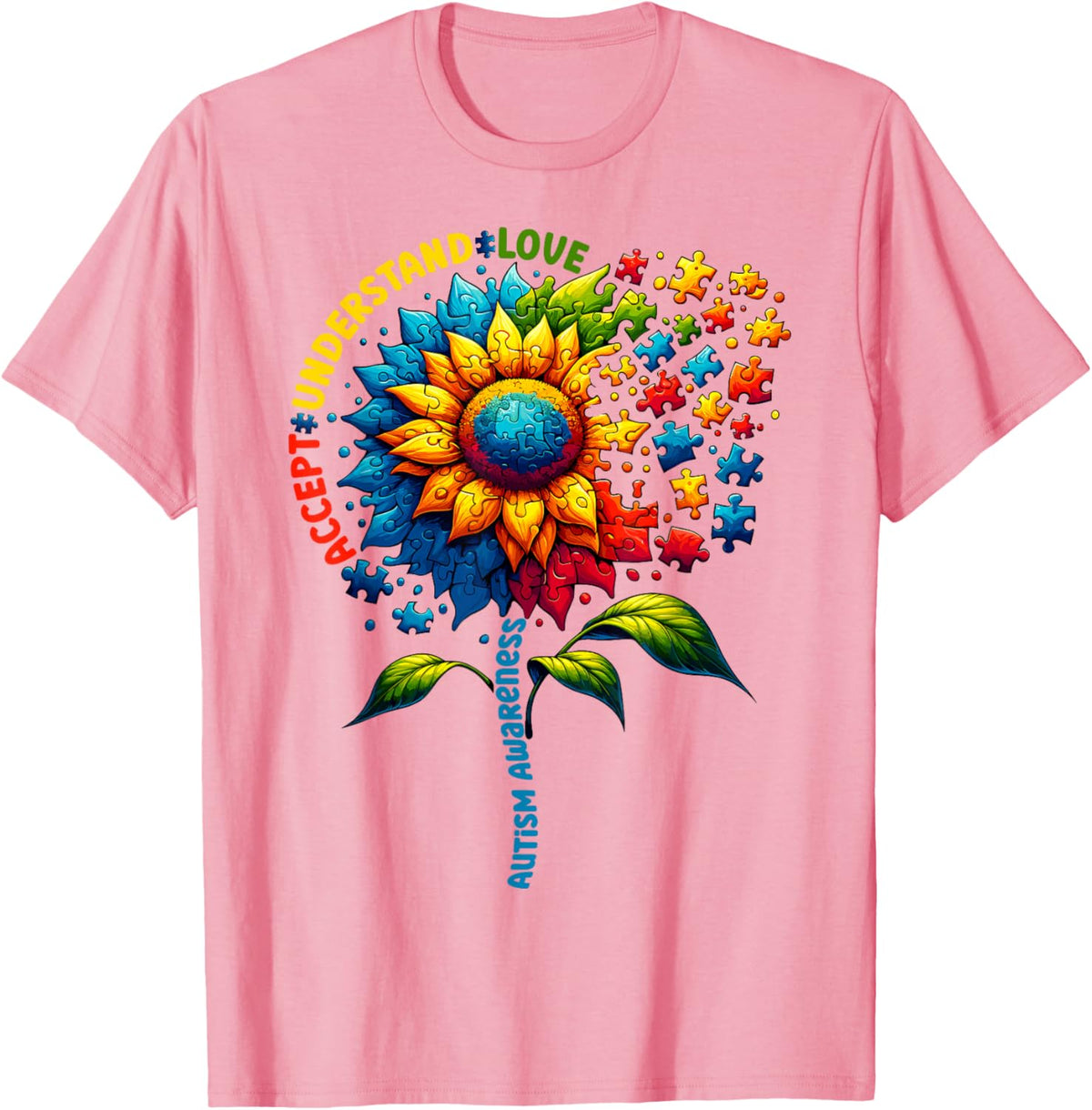 Autism Awareness Sunflower Men Women kids Autism Sunflower