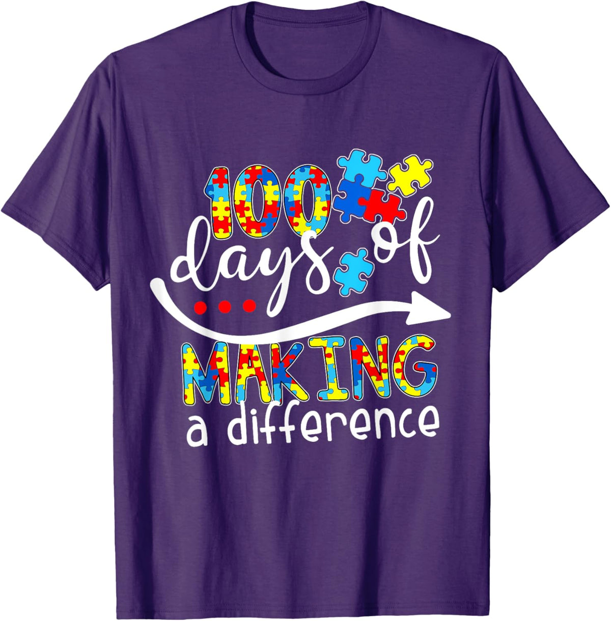 Autism 100 Days 100th day of school teacher autism awareness