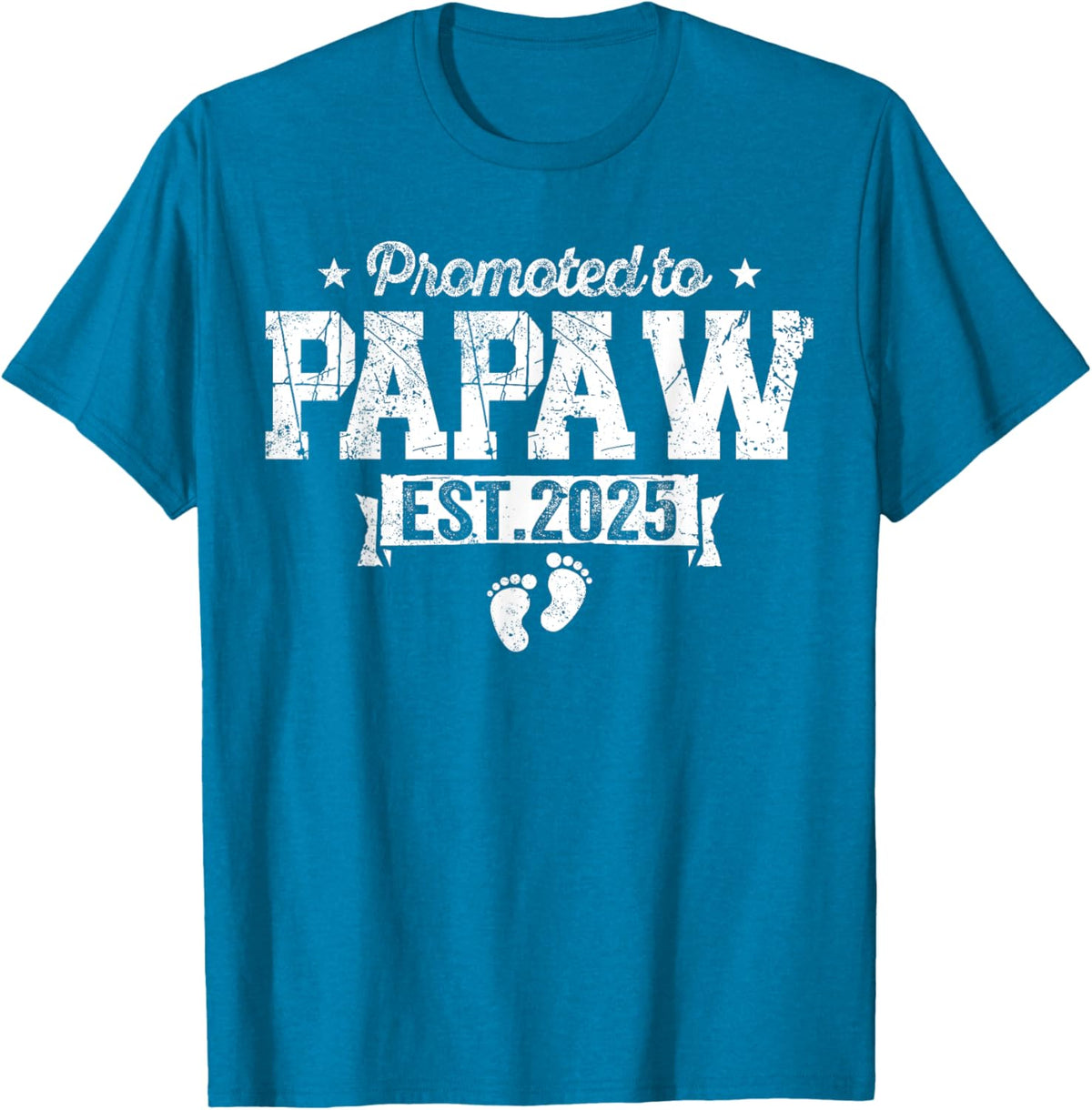 Retro Promoted To Papaw 2025 New Papaw First Father's Day T-Shirt, Small, Black