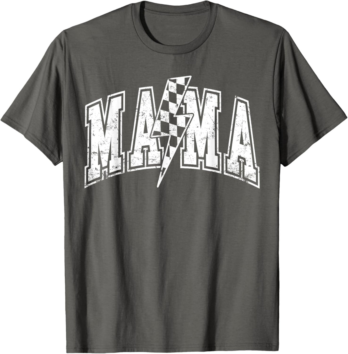 Mama Lightning Bolt Checkered Varsity Mom Women Mother's Day Mother Shirt