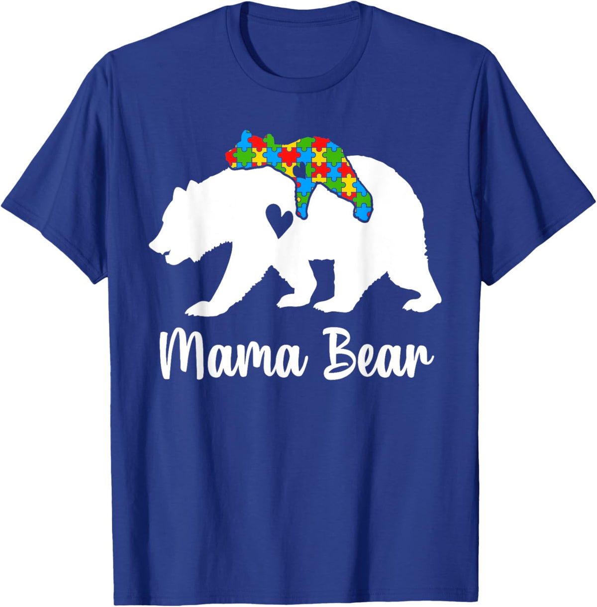 Mama Bear Love Support Autism Awareness Bear Family