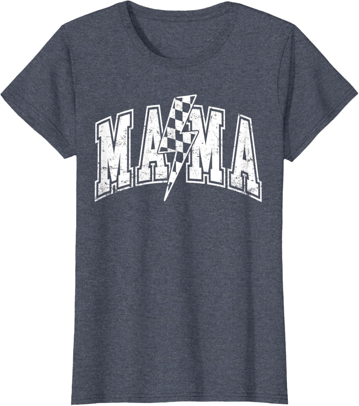 Mama Lightning Bolt Checkered Varsity Mom Women Mother's Day Mother Shirt