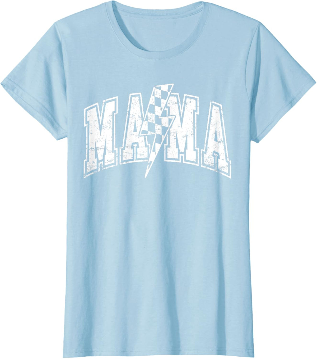 Mama Lightning Bolt Checkered Varsity Mom Women Mother's Day Mother Shirt