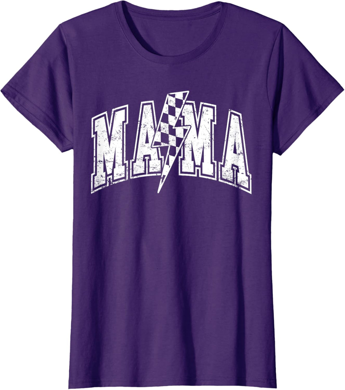 Mama Lightning Bolt Checkered Varsity Mom Women Mother's Day Mother Shirt