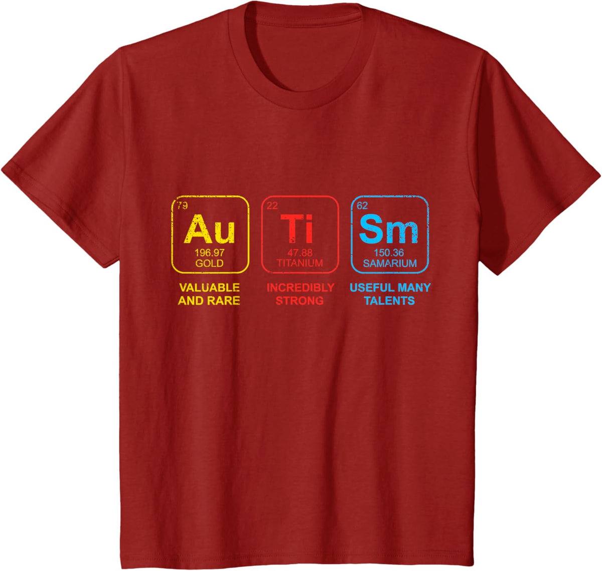 Autism Awareness Women Men Kids Elements Periodic Table ASD