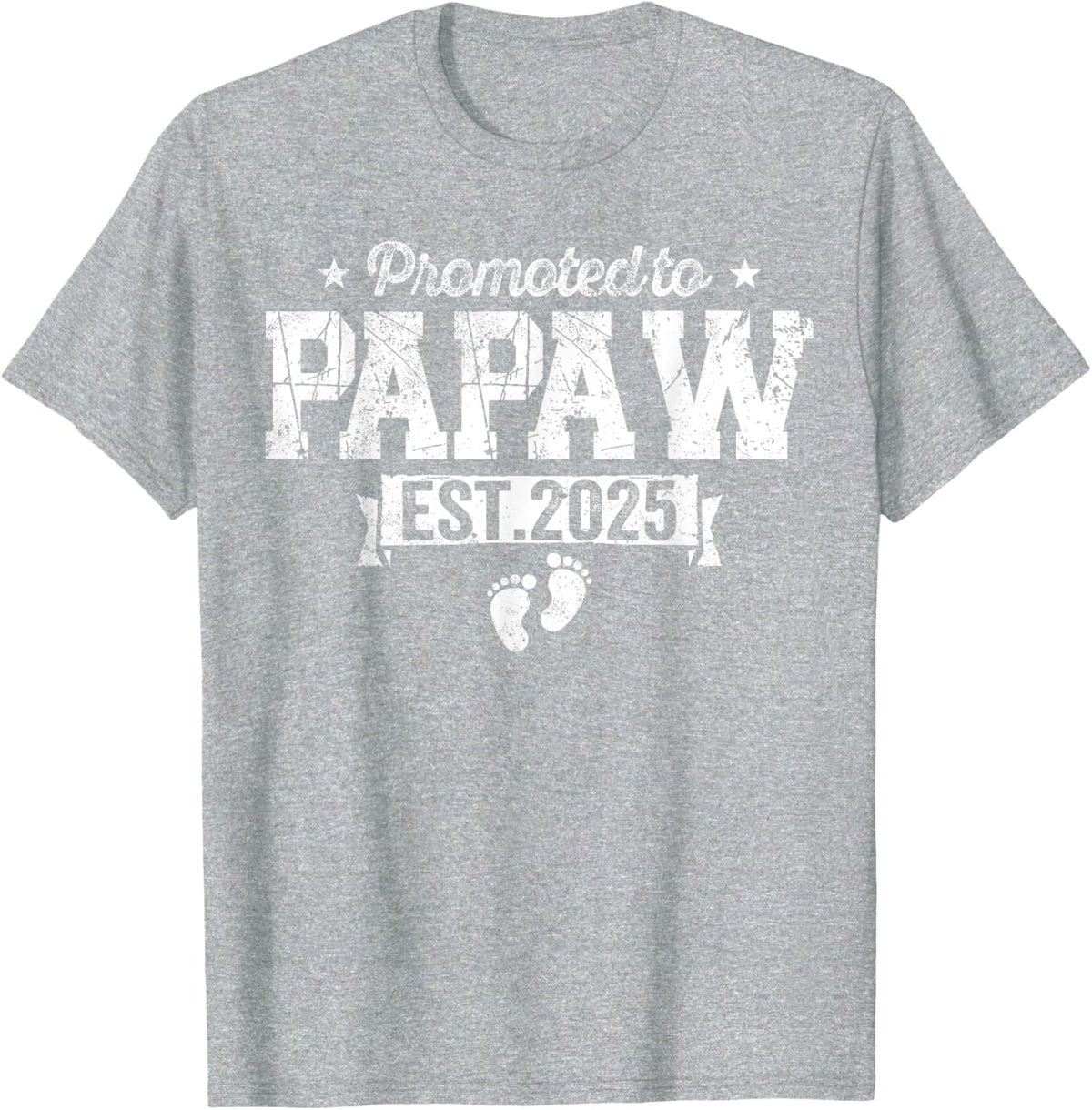 Retro Promoted To Papaw 2025 New Papaw First Father's Day T-Shirt, Small, Black